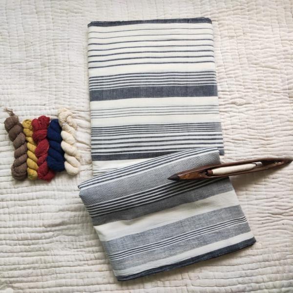 Fabric white black line uneven